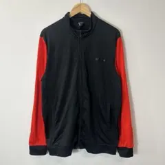 adidas トラックジャケット XL 黒 赤 バイカラー 切替 90s Y2K