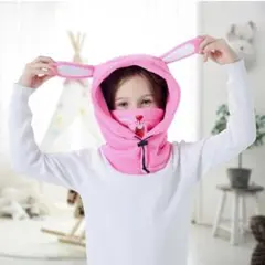 子供用 目出し帽　ネックウォーマー 防風 防寒　ウサギ　かわいい