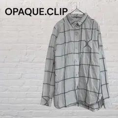 オーペックドットクリップ　ウィンドウペンチェックシャツ 長袖シャツ　綿100%
