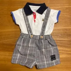 GAPポロシャツロンパース サスペンダーパンツセット70cm