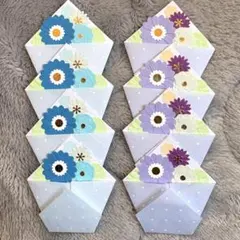 ハンドメイド　メッセージカード　折り紙　花束