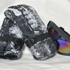 L スキー スノボ ゴーグル グローブ セット 冬 UV400 紫外線 手袋
