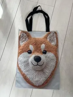 インパクト抜群！立体的な柴犬が可愛いトートバッグ 2D