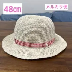 《MIKI HOUSE》ストローハット ホワイト ポリエステル 麦わら帽子のサムネイル