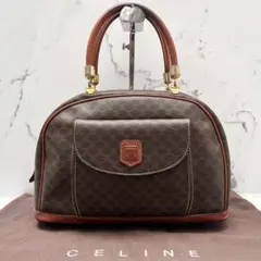 ◇レア美品◇セリーヌ　ハンドバッグ　マカダム　トリオンフ　ハーフムーン　ブラウン