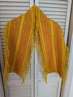 フランス製　フリンジストールマフラー