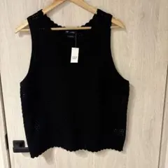 GAP ノースリーブ ニット ブラック Lサイズ