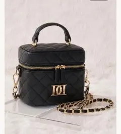 ダーリッチ キルティング バニティバッグ ブラック