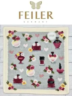 ☆彡FEILER【限定柄】フレグランスローズ シルバーグレー ハンドタオル