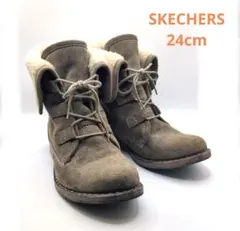 ビンテージ風 SKECHERS ムートン付きブーツ 24cm