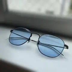 Zoff 青いレンズ ラウンド型サングラス