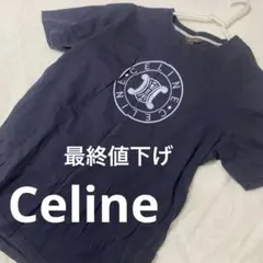 最終値下げセリーヌCELINE 半袖Tシャツマカダムロゴプリントトップス