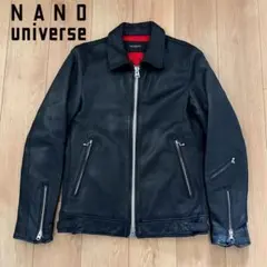 極美品nano universeナノユニバース羊革ライダースTHERMOLITE