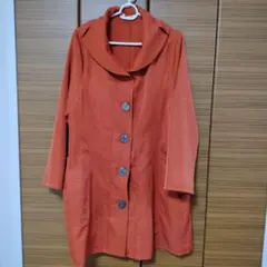 大きめサイズ Century かわいい襟の薄手コート ジャケット