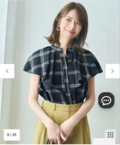 ✨美品❤️✨23区 デニムライクシャンブレー ピンタック ブラウス