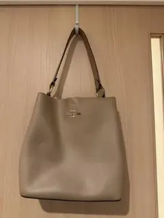 COACH ベージュ レザー ハンドバッグ