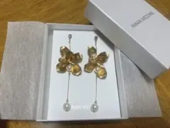 ANNA WEDDING 花モチーフ ロングピアス