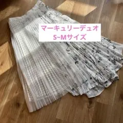 MERCURYDUO プリーツレイヤードスカート 花柄 アシンメトリー S～M