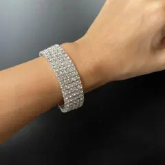 ラインストーン  ブレスレット　5連
