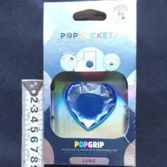 POPSOCKETS POPGRIP LUXE ハート型 ブルーのサムネイル