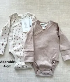 新品タグ付❀H&M adorables ロンパース 4-6m 68