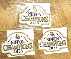 福岡ソフトバンクホークス　2025優勝記念ワッペンシール3個セット
