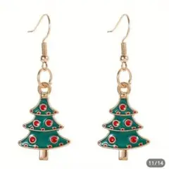 クリスマス ピアス(両耳用)