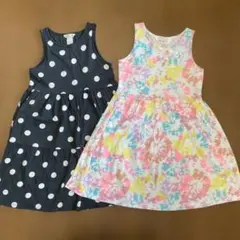 【新品】H&M ノースリーブワンピース２点セット 122/128