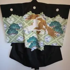 No33 正絹　男の子お祝い着物　長襦袢付き　産着　七五三