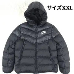 極美品✨ ナイキ ウインド ダウンフーディー ダウンジャケット 肉厚 フード 黒