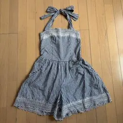 jane marple ギンガムチェック ホルターネック サロペット キュロットのサムネイル