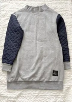 【ロキシーROXY】トレーナー　スウェット　M 裏起毛　キルティング　グレー