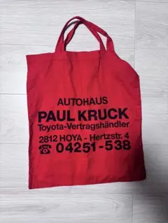 トートバッグ　赤　即買い◯