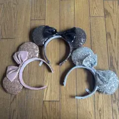 スパンコール カチューシャ 3点セット ディズニー