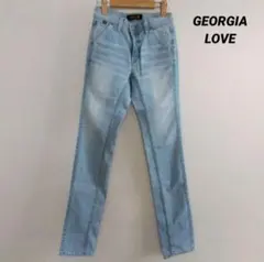 GEORGIA LOVE ジョージアラブ ライトブルー ストレート デニム 58のサムネイル