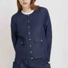 agnès b デニムジャケット カーディガン 羽織り ロゴ agnes b.のサムネイル