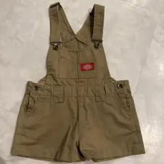 Dickies ベージュ ショートオーバーオール 100