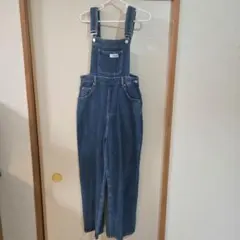 デニムサロペット ストレート　オーバーオール