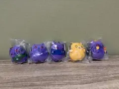 チラズアート ちら丸 ぬいぐるみ マスコット 5点セット ガチャガチャ