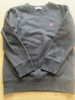 ミキハウス ダブルb 120 トレーナー 長袖 黒 無地