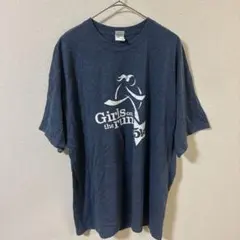 【GILDAN】2XLプリントTシャツ古着バックプリントオーバーサイズ紺ギルダン