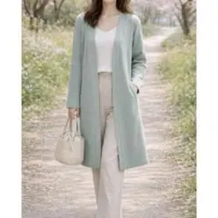 ロングカーディガン／羽織りワンピース ゆるだぼ・体型カバー