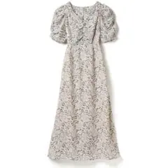 GRL 花柄バックリボンVネックワンピース グレイル Sサイズ 　アイボリー