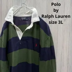 ラルフローレン 長袖 ラガーシャツ 3L 90s/00s