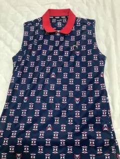 PUMA ポロシャツ レディース ネイビー 赤