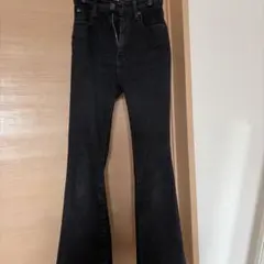 AZUL BY MOUSSY フレアデニム ブラックXS