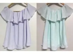 オフショルフリルブラウス