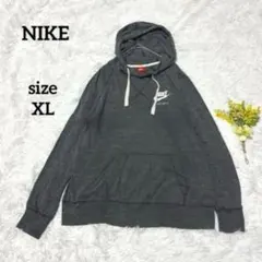 NIKE ナイキ　パーカー フード 薄手 ロゴ グレー メンズ 大きいサイズ