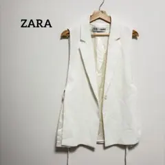 ZARA ザラ サイドベルト ジレ ベスト ホワイト Sサイズ 完売品