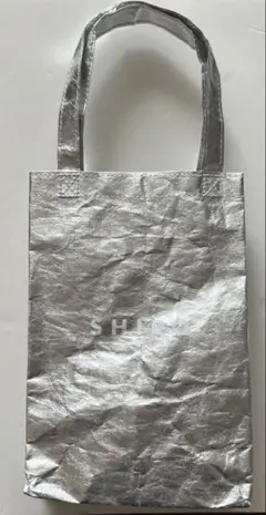新品未使用 SHIRO シルバーエコバッグ Sサイズ